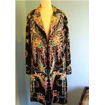 vintage hand embroidered silk coat