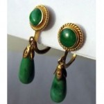 vintage jade earrings