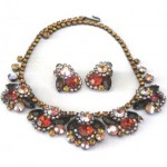 vintage juliana rhinestone necklace set