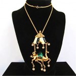 vintage kenneth jay lane camel necklace