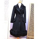 vintage lilli ann fur trim coat