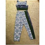 vintage mid-century capri pants crop top set