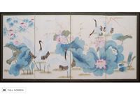 vintage mid-century chinese screen