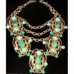 vintage napier glass bead necklace