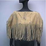 vintage native american suede fringe top