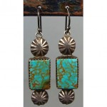 vintage navajo turquoise dangle earrings