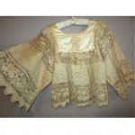 vintage rag o'muffins satin lace wide sleeve top