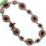 vintage ruby and diamond tennis bracele