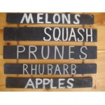 vintage set of farm stand signs