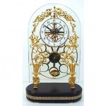 vintage skeleton mantel clock