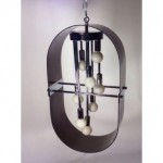 vintage smoked lucite chrome chandelier