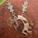 vintage sterling navajo kokopelli necklace