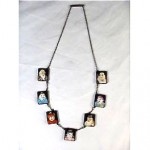 vintage toshikane sterling gods of fortune necklace