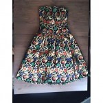 vintage victor costa strapless cocktail dress