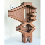 vintage mid-century brian willsher abstract wooden sculpture