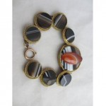 antique 1860s victorian scottish agate bracelet