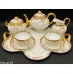 antique 1900s limoges porcelan tea set