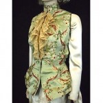 antique charles worth brocade waistcoat vest with lace
