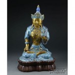 antique chinese gilt porcelain buddha