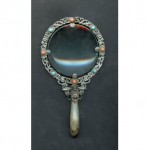 antique chinese silver carved jade magnifying lens