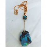 antique uncut opal necklace