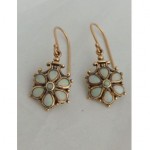 antique victorian opal drop earrings