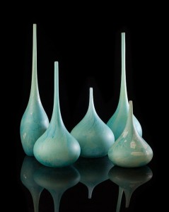 avolie glass hand blown art glass vases