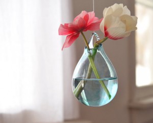 avolie glass hanging flower vase