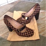 pe-owned louis vuitton pony hair mary janes