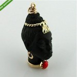 vintage 18k blackamoor charm pendant