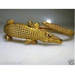 vintage 18k kieselstein alligator bangle bracelet