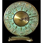 vintage 1920s bronze zodiac astrology clock
