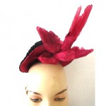 vintage 1940s reichman fur and feather fascinator