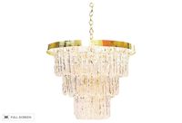 vintage 1960s brass and lucite chandelier