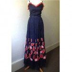 vintage 1960s christian dior diorling silk organza applique dress