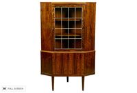 vintage 1960s danish rosewood corner cabinet
