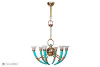 vintage 1960s french tulip glass chandelier