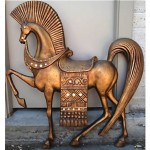 vintage 1960s huge fiberglass wall art horse