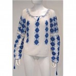 vintage 1960s ukranian hand embroidered peasant blouse
