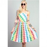 vintage 1970s circle print sundress