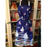 vintage 1970s nautical print sundress