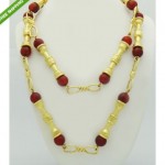 vintage 1970s tiffany carnelian 18k necklace