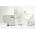 vintage 1978 xavier melendez cubist glass sculpture