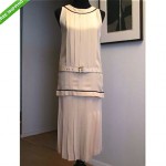 vintage 1980s chanel two piece silk dress