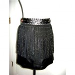 vintage 1980s gianni versace fringe leather skirt