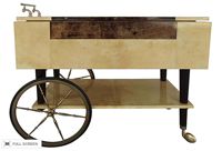 vintage aldo tura serving cart