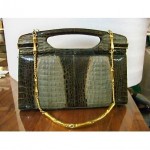 vintage alligator handbag