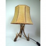 vintage antler horn table lamp