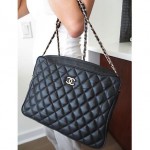 vintage chanel quilted leather handbag