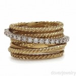 vintage david yurman crossover diamond cable band ring